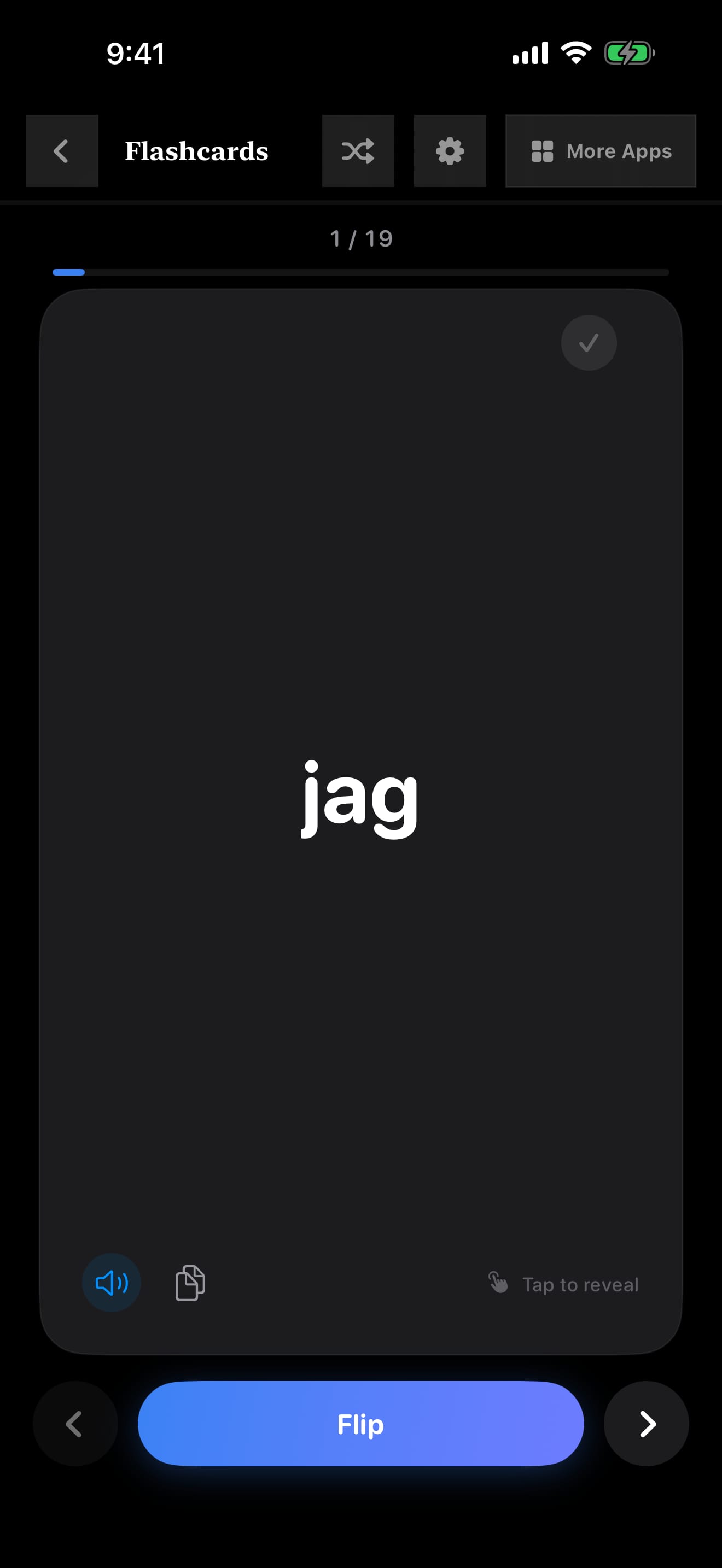 860 1791136068 5 iPhone shot 05 flashcards dark