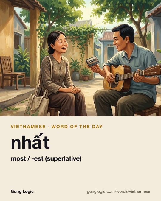The Vietnamese word nhất, illustrated