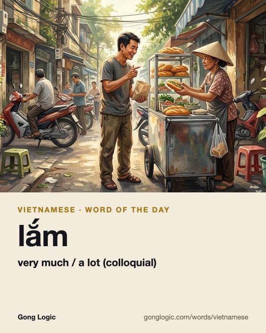 The Vietnamese word lắm, illustrated